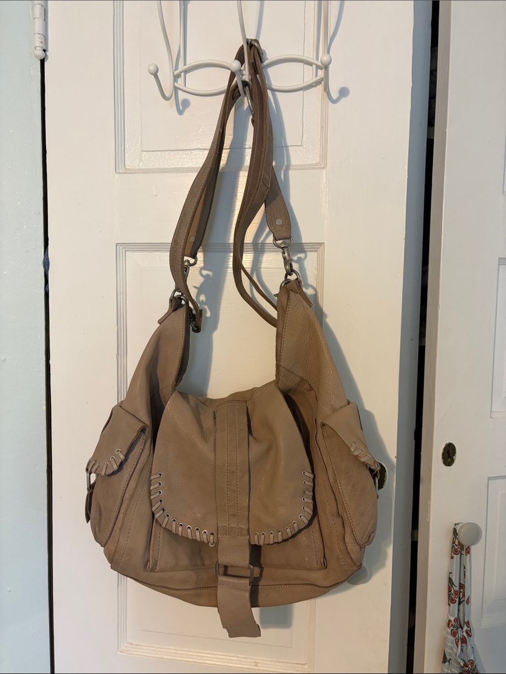 Free People Leigh Hobo Satchel Bag with Flap